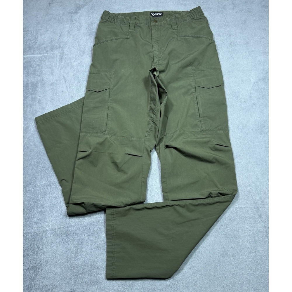 VertX Pants Mens 32x35 Olive Performance Chino Skater Utility Technical VTX1200
